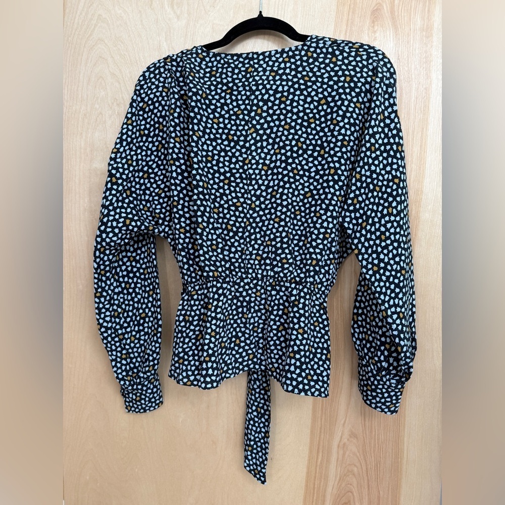 Joie Louise Faux Wrap Blouse in Navy. NWT, stunning design!! - Picture 8 of 14